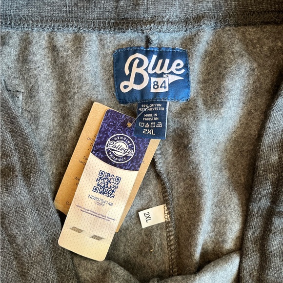 Blue ‘84 Notre Dame Fightin’ Irish Men’s Unisex Gray Drawstring Sweatpants 2XL - Picture 7 of 10